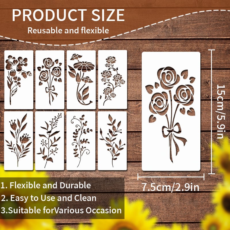 🏡This Week's Special Sale 49% OFF -Garden Fence Large Flower Stencils🌻DIY Decoration