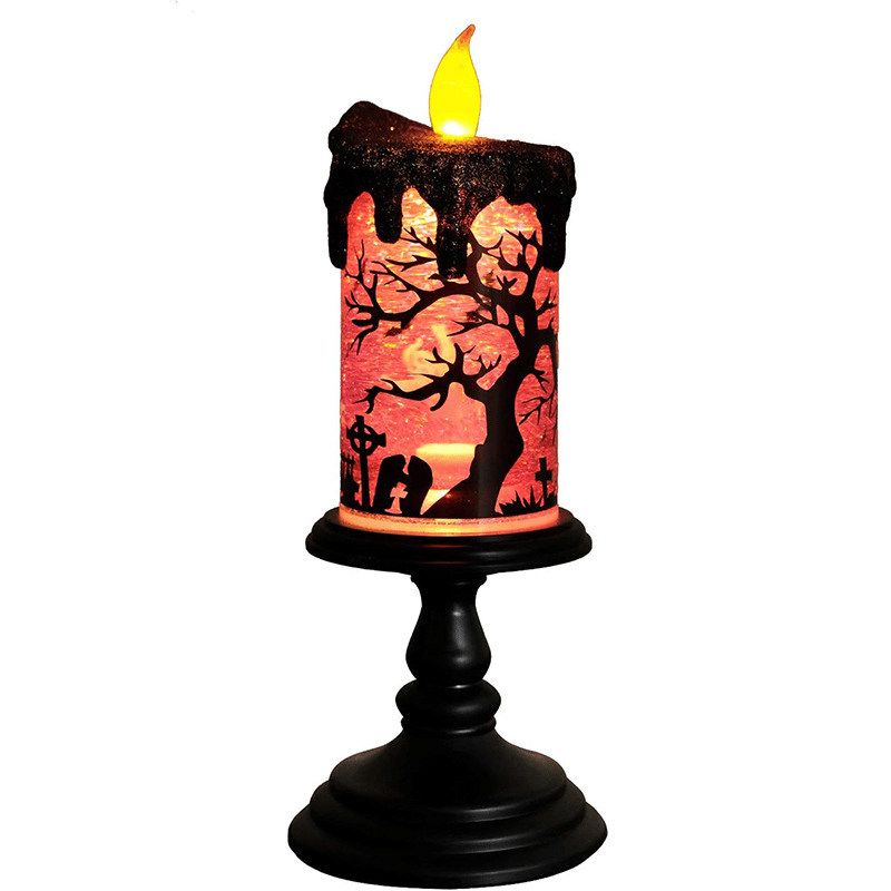 š„LAST DAY 49% OFF - Halloween Snow Globe Flameless Candle with Timer