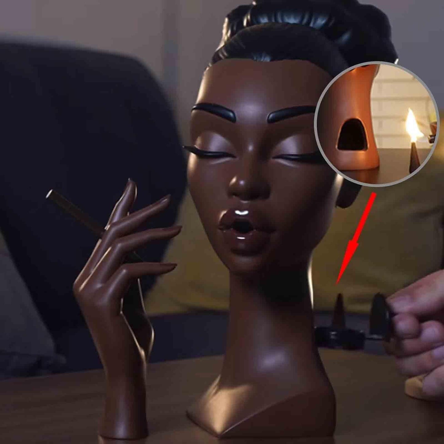 ✨ Head Incense Burner Black Woman - 🔥Buy More Save More