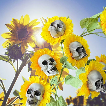 Spooky Sunflower Skull Garden Decoration Set