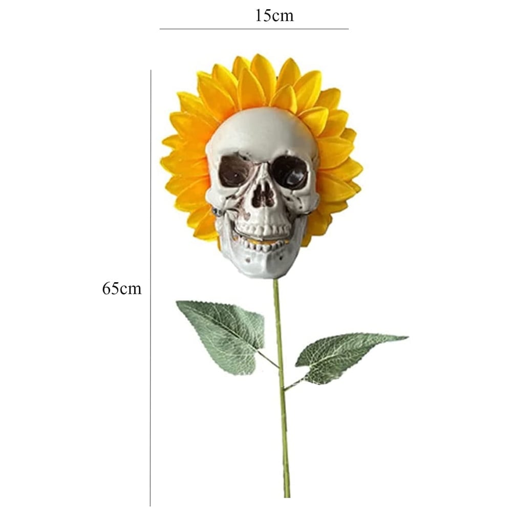 Spooky Sunflower Skull Garden Decoration Set