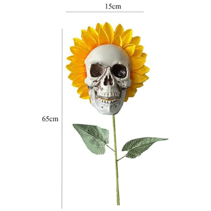 Spooky Sunflower Skull Garden Decoration Set