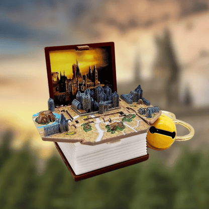 🔥3D foldable pop-up book creative key chain