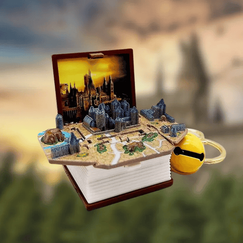 🔥3D foldable pop-up book creative key chain