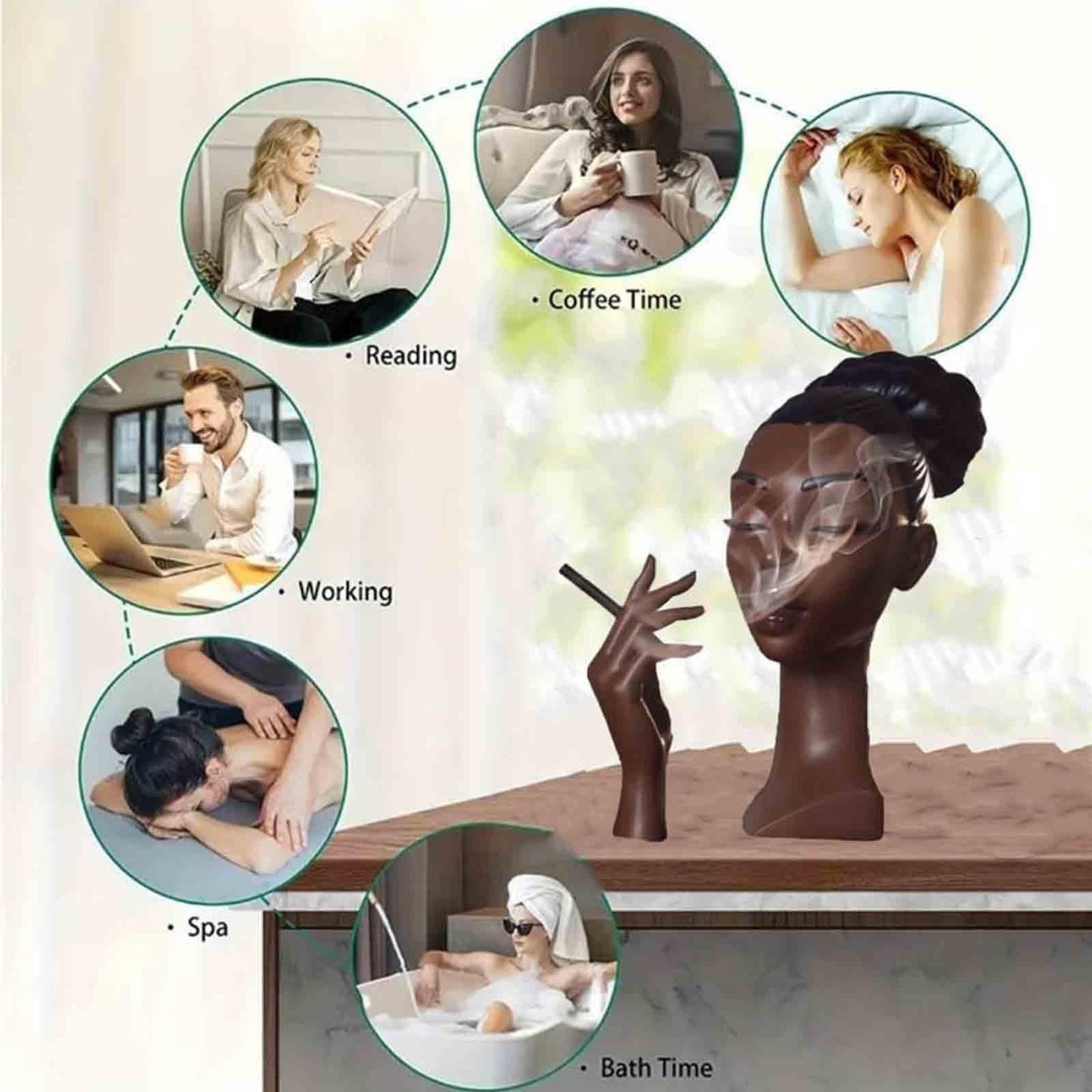 ✨ Head Incense Burner Black Woman - 🔥Buy More Save More