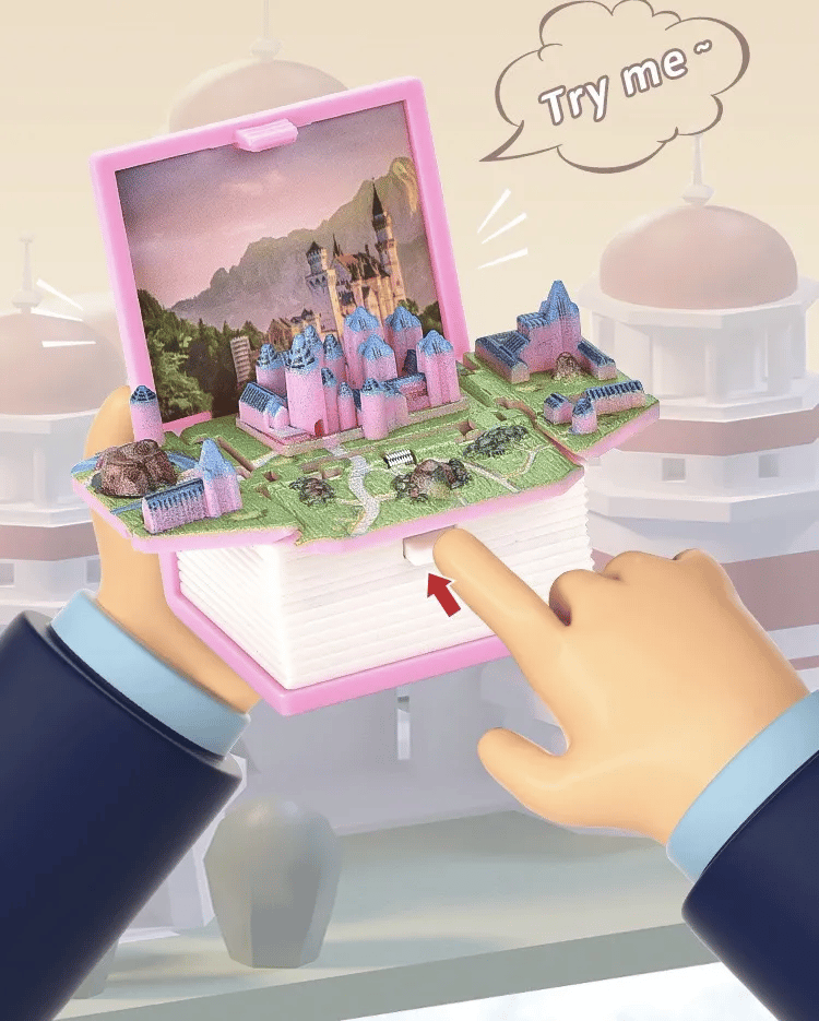 🔥3D foldable pop-up book creative key chain