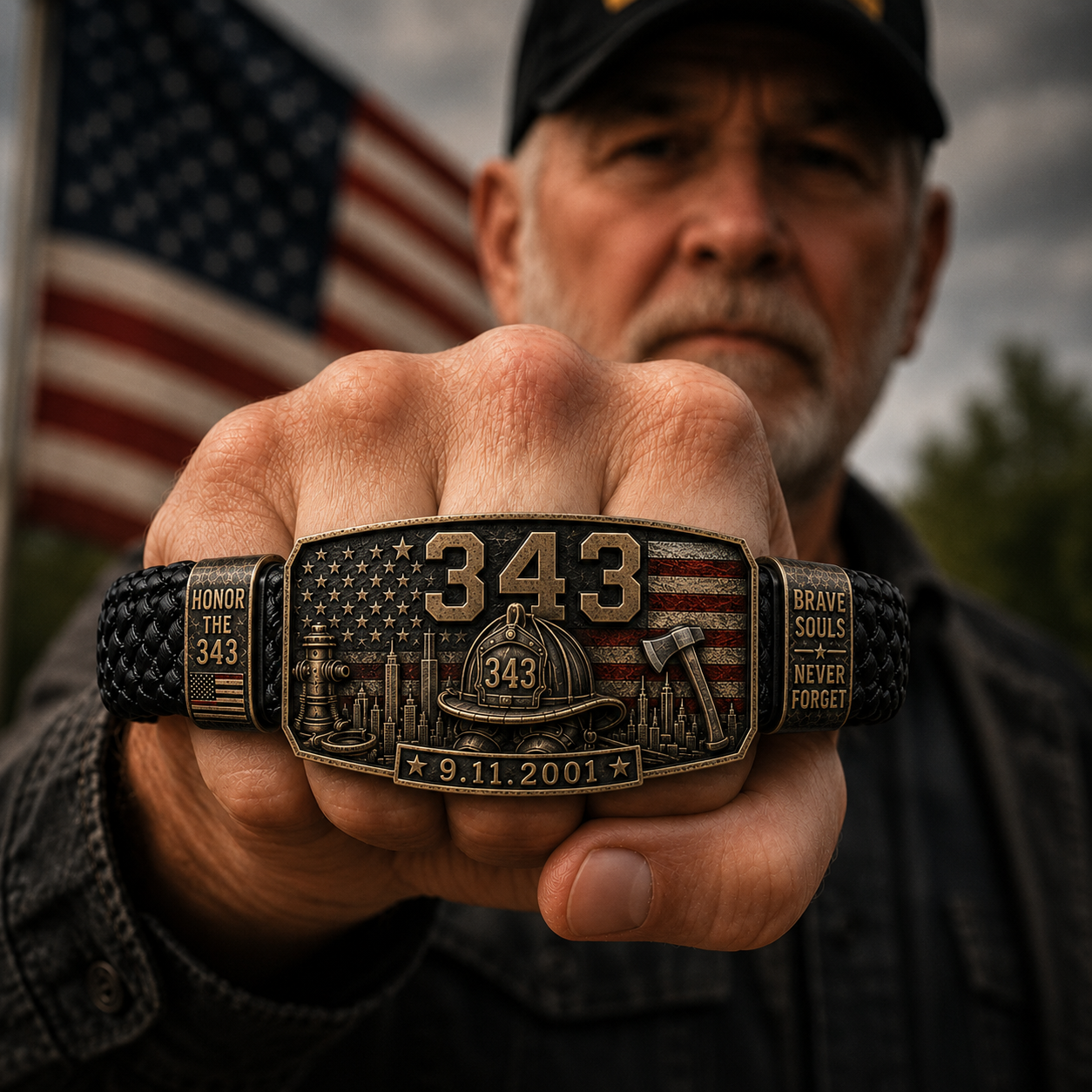 🔥 343 Firefighter Honor Bracelet – Made by Retired Firefighter “James Miller”