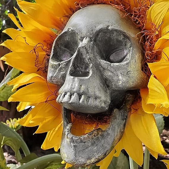 Spooky Sunflower Skull Garden Decoration Set