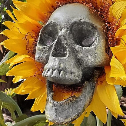 Spooky Sunflower Skull Garden Decoration Set
