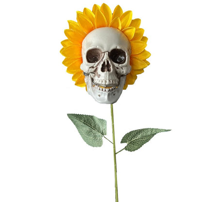 Spooky Sunflower Skull Garden Decoration Set