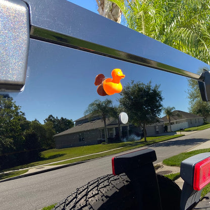 🚗💦 Meet the Ultimate Jeep Accessory: The Fun Middle Finger Spraying Duck! 🦆💥
