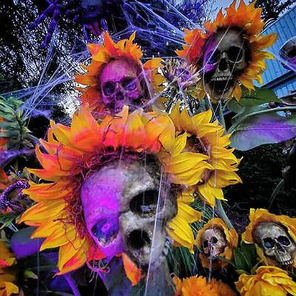 Spooky Sunflower Skull Garden Decoration Set