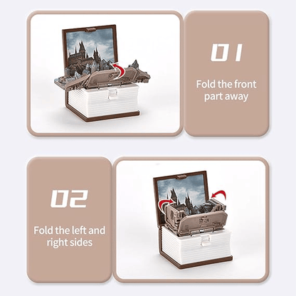 🔥3D foldable pop-up book creative key chain