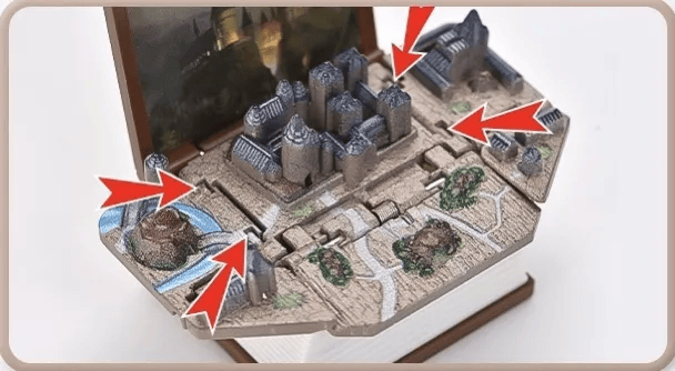 🔥3D foldable pop-up book creative key chain